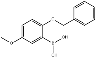 2-(Benzyloxy)-5-methoxyphenylboronicacid Struktur