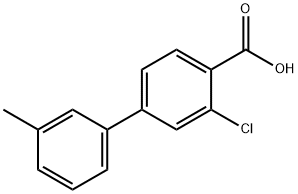 2-CHLORO-4-(3-METHYLPHENYL)BENZOIC ACID Structure