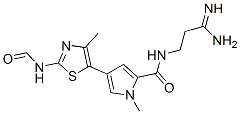 5-(5-(((3-amino-3-iminopropyl)amino)carbonyl)-1-methyl-1H-pyrrol-3-yl)-2-(formylamino)-4-methylthiazole Struktur