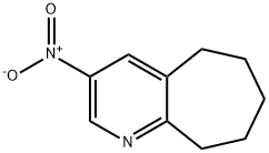 3-nitro-6,7,8,9-tetrahydro-5H-cyclohepta[b]pyridine Struktur