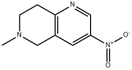 6-Methyl-3-nitro-5,6,7,8-tetrahydro-1,6-naphthyridine Struktur