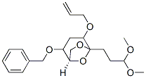 6,8-Dioxabicyclo3.2.1octane, 5-(3,3-dimethoxypropyl)-2-(phenylmethoxy)-4-(2-propenyloxy)-, 1R-(exo,exo)- Struktur