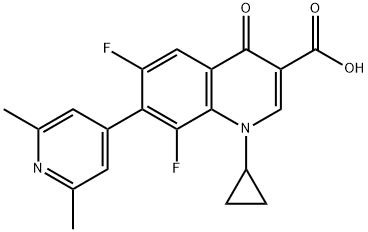 1-cyclopropyl-6,8-difluoro-1,4-dihydro-7-(2,6-dimethyl-4-pyridinyl)-4-oxo-3-quinolinecarboxyic acid Struktur