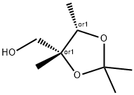 1,3-Dioxolane-4-methanol, 2,2,4,5-tetramethyl-, cis- Struktur