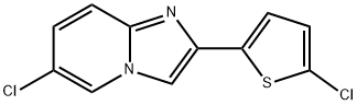 6-chloro-2-(5-chlorothiophen-2-yl)imidazo[1,2-a]pyridine Struktur