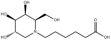 N-5-Carboxypentyl-1-deoxygalactonojirimycin Struktur