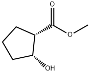 Cyclopentanecarboxylic acid, 2-hydroxy-, methyl ester, (1S,2R)- (9CI) Struktur