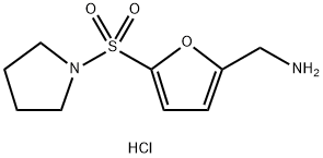 [5-(Pyrrolidin-1-ylsulfonyl)-2-furyl]methylamine hydrochloride Struktur