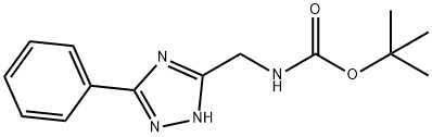 (5-Phenyl-4H-[1,2,4]triazol-3-ylmethyl)-carbamic acid tert-butyl ester Struktur