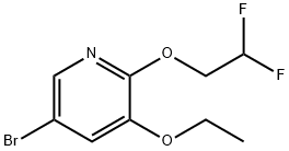 5-broMo-2-(2,2-difluoroethoxy)-3-ethoxypyridine Struktur