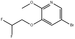 5-broMo-3-(2,2-difluoroethoxy)-2-Methoxypyridine Struktur