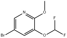 5-broMo-3-(difluoroMethoxy)-2-Methoxypyridine Struktur