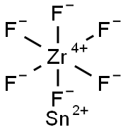 stannous hexafluorozirconate(IV) Struktur