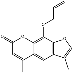 3,5-DiMethyl-9-(2-propen-1-yloxy)-7H-furo[3,2-g][1]benzopyran-7-one Struktur