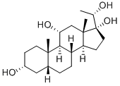 5-BETA-PREGNAN-3-ALPHA, 11-ALPHA, 17,20-ALPHA-TETROL Struktur