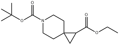 6-O-tert-butyl 2-O-ethyl 6-azaspiro[2.5]octane-2,6-dicarboxylate Struktur