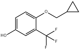 4-(Cyclopropylmethoxy)-3-(trifluoromethyl)phenol Struktur