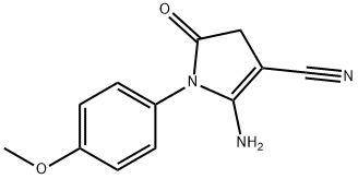 2-AMINO-1-(4-METHOXY-PHENYL)-5-OXO-4,5-DIHYDRO-1H-PYRROLE-3-CARBONITRILE Struktur