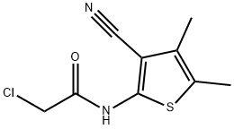 2-Chloro-N-(3-cyano-4,5-dimethyl-thiophen-2-yl)-acetamide Struktur