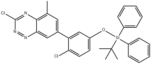 1,2,4-Benzotriazine, 3-chloro-7-[2-chloro-5-[[(1,1-diMethylethyl)diphenylsilyl]oxy]phenyl]-5-Methyl- Struktur