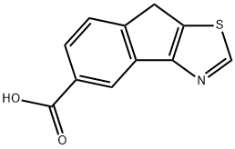 8H-INDENO[1,2-D]THIAZOLE-5-CARBOXYLIC ACID Struktur