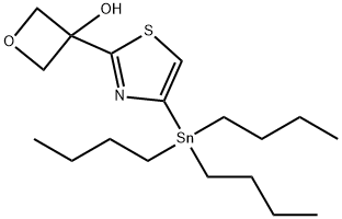 3-(4-(Tributylstannyl)thiazol-2-yl)oxetan-3-ol Struktur