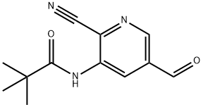 N-(2-Cyano-5-formylpyridin-3-yl)pivalamide Struktur