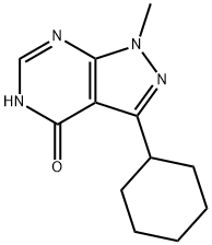 3-Cyclohexyl-1-methyl-1H-pyrazolo[3,4-d]pyrimidin-4-ol Struktur