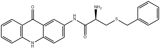 N-(S-BENZYL-L-CYSTEINYL)-2-AMINOACRIDONE Struktur