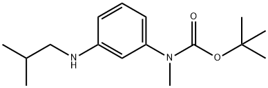 tert-Butyl 3-(isobutylamino)phenyl(methyl)carbamate Struktur