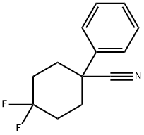 Cyclohexanecarbonitrile, 4,4-difluoro-1-phenyl- Struktur