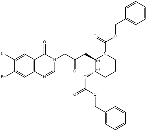 N,O-Bis(benzyloxycarbonyl) Halofuginone Struktur