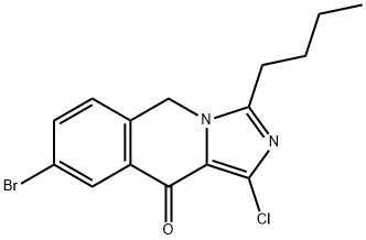 8-Bromo-3-butyl-1-chloro-5,10-dihydro-imidazo[1,5-b]isoquinolin-10(5H)-one Struktur