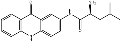 N-(L-LEUCYL)-2-AMINOACRIDONE Struktur