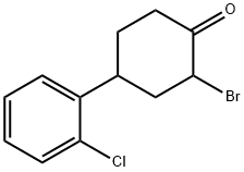 Cyclohexanone, 2-broMo-4-(2-chlorophenyl)- Struktur