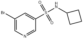 5-broMo-N-cyclobutylpyridine-3-sulfonaMide Struktur