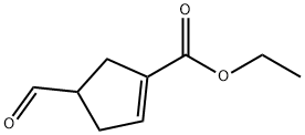 1-Cyclopentene-1-carboxylic acid, 4-formyl-, ethyl ester (9CI) Struktur