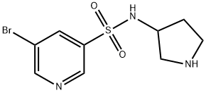 5-broMo-N-(pyrrolidin-3-yl)pyridine-3-sulfonaMide Struktur