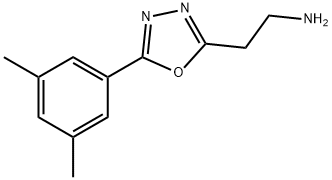 2-[5-(3,5-Dimethyl-phenyl)-[1,3,4]oxadiazol-2-yl]-ethylamine Struktur