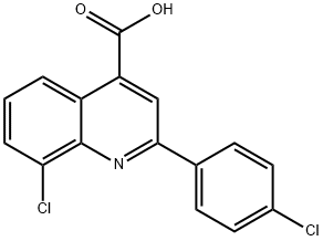 8-CHLORO-2-(4-CHLOROPHENYL)QUINOLINE-4-CARBOXYLICACID Struktur