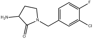 3-AMINO-1-(3-CHLORO-4-FLUORO-BENZYL)-PYRROLIDIN-2-ONE Struktur