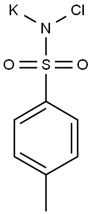 N-Chloro-4-methyl-benzenesulfonamide  potassium  salt,  Chloramine  T  potassium  salt,  anhydrous Struktur