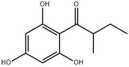 2-methyl-1-(2,4,6-trihydroxyphenyl)butan-1-one Struktur