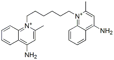 1,1'-hexamethylenebis(4-amino-2-methylquinolinium) Struktur