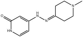 4-(2-(1-methylpiperidin-4-ylidene)hydrazinyl)pyridin-2(1H)-one Struktur