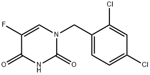 1-(2,4-Dichlorobenzyl)-5-fluorouracil Struktur