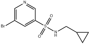 5-broMo-N-(cyclopropylMethyl)pyridine-3-sulfonaMide Struktur