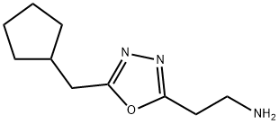 2-(5-Cyclopentylmethyl-[1,3,4]oxadiazol-2-yl)-ethylamine Struktur