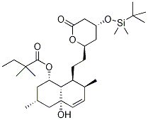 2,2-Dimethyl-butanoic Acid [1S-[1a,3a,4aa,7,8(2S*,4S*),8a]]-8-[2-[4-[[(1,1-Dimethylethyl)dimethylsilyl]oxy]tetrahydro-6-oxo-2H-pyran-2-yl]ethyl]-1,2,3,4,4a,7,8,8a-octahydro-4a-hydroxy-3,7-dimethyl-1-naphthalenyl Ester Struktur