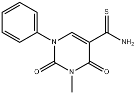 3-METHYL-2,4-DIOXO-1-PHENYL-1,2,3,4-TETRAHYDROPYRIMIDINE-5-CARBOTHIOAMIDE Struktur